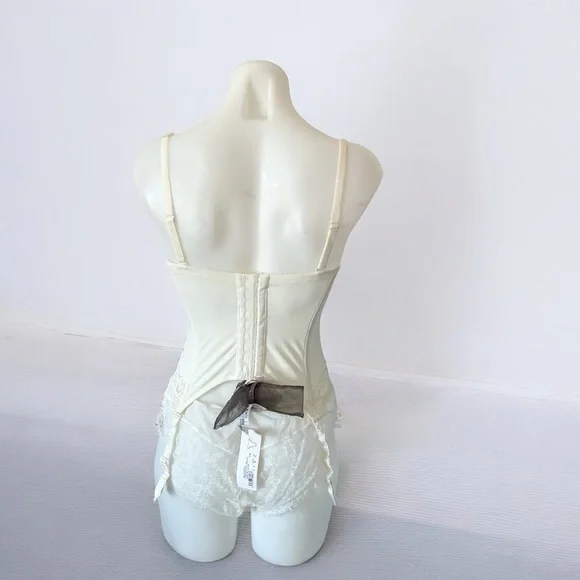 Simone Perele Women's Corset Bra Removable Straps & Garters Ivory Sz 34B - Picture 6 of 16